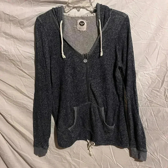 Roxy women’s navy blue 1/2 zip hoodie - Picture 2 of 6